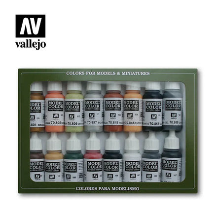 Vallejo Set of 16 (17ml) German Colors WWII - 70107 - MPM Hobbies