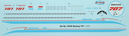 1/139 Atlantis Models Boeing 707-120 Airliner Plastic 246 - MPM Hobbies