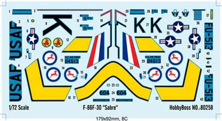 1/72 Hobby Boss F-86F-30 Sabre 80258 - MPM Hobbies