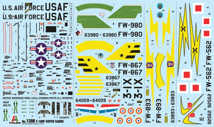 1/72 Italeri F-100F Super Sabre 1398 - MPM Hobbies