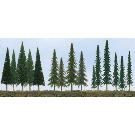 N to HO Scale JTT - Bulk Evergreen Trees 2.5" to 6" (Multi Scale) - 92118