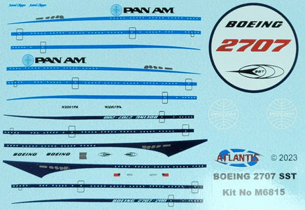 1/400 Atlantis Models Boeing SST Supersonic Transport - 6815 - MPM Hobbies