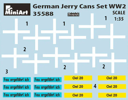 1/35 Mini Art - German Jerry Cans Set WWII - 35588 - MPM Hobbies