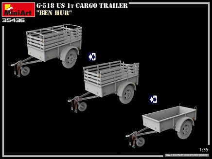 1/35 Mini Art - G-518 US 1T Cargo Trailer “Ben Hur” - 35436 - MPM Hobbies