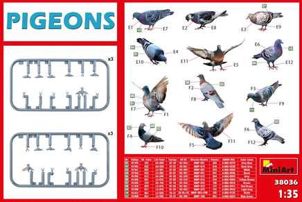 1/35 Mini Art Pigeons - 38036 - MPM Hobbies