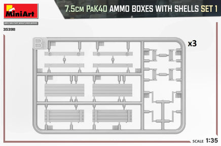 1/35 Mini Art - 7.5cm Pak40 Ammo Boxes with Shells Set 1 - 35398 - MPM Hobbies