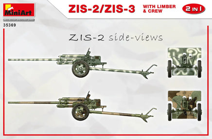 1/35 Mini Art - ZIS-2/ZIS-3 with Limber & Crew 2 in 1 - 35369 - MPM Hobbies