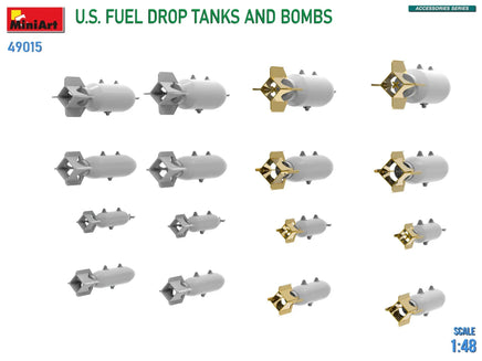 1/48 Mini Art - U.S. Fuel Drop Tanks And Bombs - 49015 - MPM Hobbies
