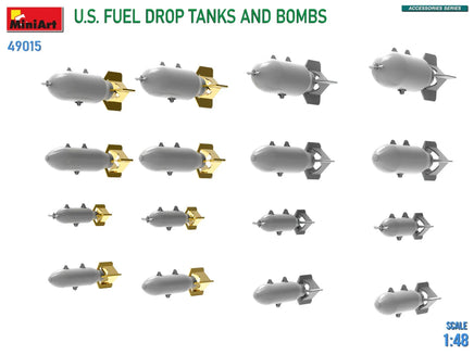 1/48 Mini Art - U.S. Fuel Drop Tanks And Bombs - 49015 - MPM Hobbies