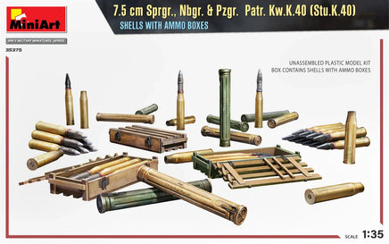 1/35 Mini Art - 7.5cm Sprgr., Nbgr. & Pzgr. Patr. Kw.K.40 (Stu.K.40) - 35375 - MPM Hobbies