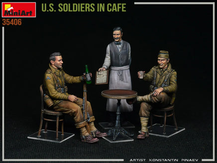 1/35 Mini Art - U.S. Soldiers in Cafe - 35406 - MPM Hobbies