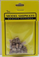 Model Shipways - 1/4" (7mm) Walnut Double Sheave Block 30 pcs - 311 - MPM Hobbies