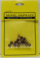 Model Shipways - 3/16" (5mm) Wood Canon Wheels (Trucks) 24 pcs - 2317 - MPM Hobbies