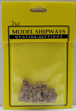Model Shipways - 3/16" (5mm) Walnut Double Sheave Block 30 pcs - 310 - MPM Hobbies
