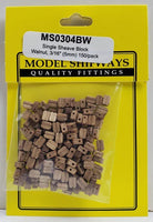 Model Shipways - 3/16" (5mm) Walnut Single Sheave Block 150 pcs - 304BW - MPM Hobbies