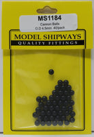 Model Shipways - 4.5mm Cannonball 40 pcs - 1184 - MPM Hobbies