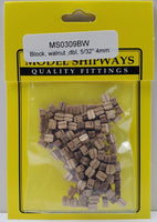 Model Shipways - 5/32" (4mm) Walnut Double Sheave Block 150 pcs - 309BW - MPM Hobbies
