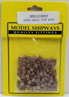Model Shipways - 5/32" (4mm) Walnut Single Sheave Block 150 pcs - 303BW - MPM Hobbies