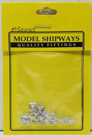 Model Shipways - 3/16" (8mm) Pewter Cleat, Two Horned with Pin 20 pcs - 45 - MPM Hobbies