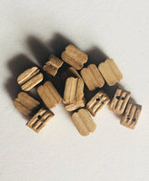 Model Shipways - 3/16" (5mm) Walnut Double Sheave Block 30 pcs - 310 - MPM Hobbies