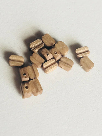 Model Shipways - 1/8" (3mm) Walnut Single Sheave Block 40 pcs - 302 - MPM Hobbies