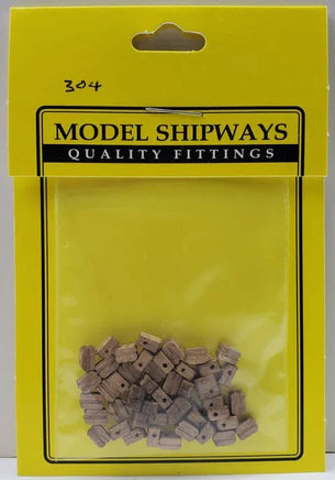 Model Shipways - 3/16" (5mm) Walnut Single Sheave Block 40 pcs - 304 - MPM Hobbies