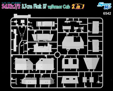 1/35 Dragon Model Sd.Kfz. 7/2 3.7cm Flak 37 w/Armor Cab 6542
