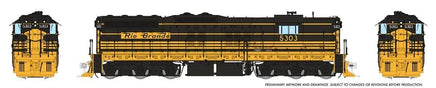 HO Rapido EMD SD7 (DC/Silent): Rio Grande - Bumble Bee: #5303 - 50207