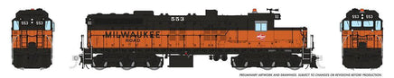 HO Rapido EMD SD10 (DC/DCC/Sound): Milwaukee Road: #553 - 50633