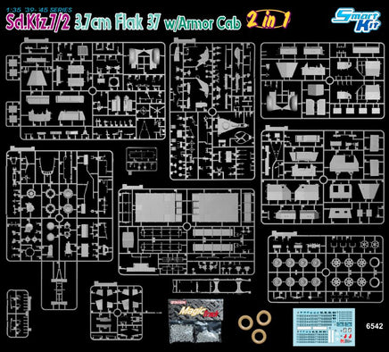 1/35 Dragon Model Sd.Kfz. 7/2 3.7cm Flak 37 w/Armor Cab 6542