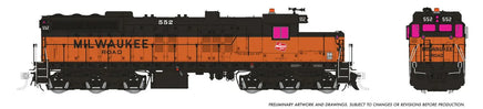 HO Rapido EMD SD10 (DC/Silent): Milwaukee Road: #552 - 50232