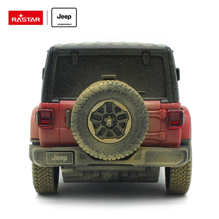 1/24 Rastar Exotic R/C JEEP Wrangler Rubicon (Muddy Version) Red 79500-4R