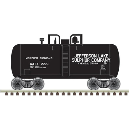 N Atlas Trainman Beer Can Tank Car Jefferson Lake Sulphur (GATX) #2229 - 50006878 - MPM Hobbies