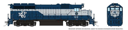 HO Rapido EMD GP40 (DC/DCC/Sound): RF&P - Stylized Scheme: #127 40522