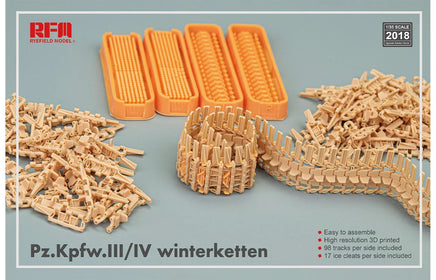 1/35 Ryefield Models 3D Printed Workable Track Links Pz.Kpfw.III/IV Winterketten 2018