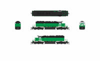 N Broadway Ltd EMD SD40-2 BNSF 1686 BN Black/Green/White w/Patch Paragon4 Sound/DC/DCC 9463