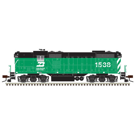 HO Atlas GP7 Silver Burlington Northern 1538 (Cascade Green/Black) - 10003942