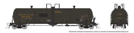 HO Rapido Procor 20k Gal Tank Car: PROX - Late with Old Logo: 6-Pack - 135025 - MPM Hobbies