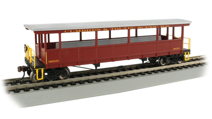 HO Bachmann Open-Sided Excursion Car - #9619 Cumbres & Toltec 17433 - MPM Hobbies