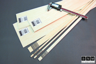 Bud Nosen Balsa Wood Stick 3/32" x 3/16" x 36" (36/pkg) 1024