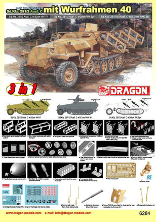 1/35 Dragon Model Sd.Kfz. 251/2 Ausf. C mit Wurfrahmen 40 6284