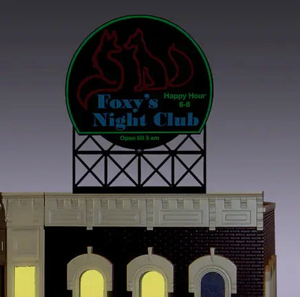 O Miller Engineering Large Foxy's Night Club Billboard 88-2251 - MPM Hobbies