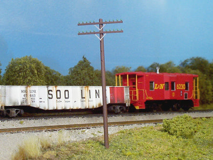 HO Rix Products Telephone Poles (2 Crossarms Per Pole) 628-0032 - MPM Hobbies