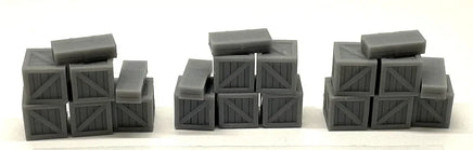 HO Phoenix Precision Stack of 5 3′ Cube Crates and 2 3' x 5' Crates Type 3 31538