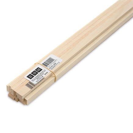Bud Nosen Basswood Stick 1/4" x 1/2" x 24" (12/pkg) 3458