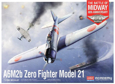 1/48 Academy Mitsubishi A6M2B Zero Fighter Model 21 "The Battle of Midway" 80th Anniversary 12352 - MPM Hobbies