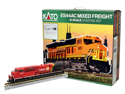 N Kato GE ES44AC "Gevo" and Mixed Freight Starter Set - CPKC 106-0027