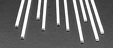 Plastruct .125 Square Styrene Rod (MS-125 / 10 Pack) 90780 - MPM Hobbies