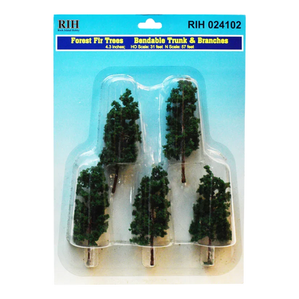 Rock Island Forest Fir Trees 4.33" 5pcs 24102