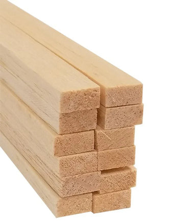 Bud Nosen Balsa Stick 1/4" x 1/2" x 36" (12/pkg) 1077